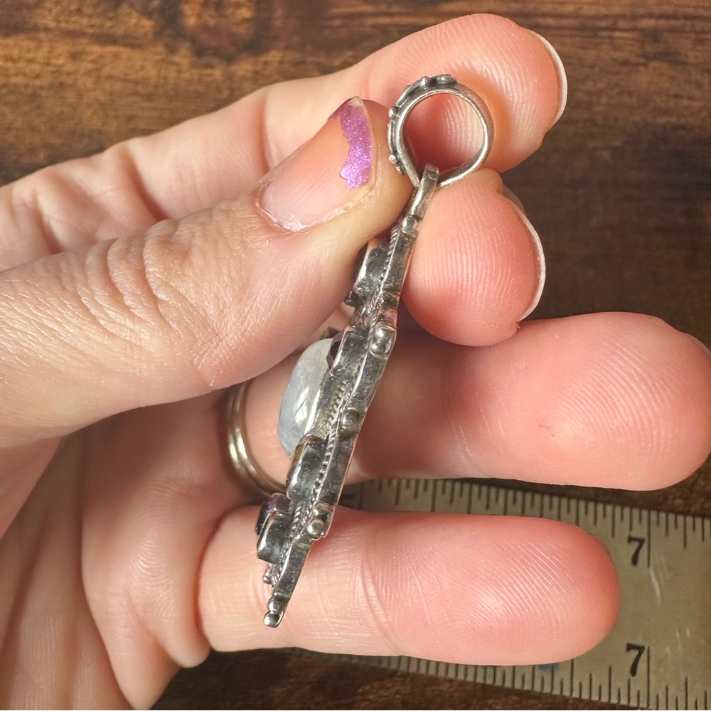 Ross-Simons Artisan Crafted Sterling Silver 925 Multi-Gemstone Pendant - Picture 2 of 7